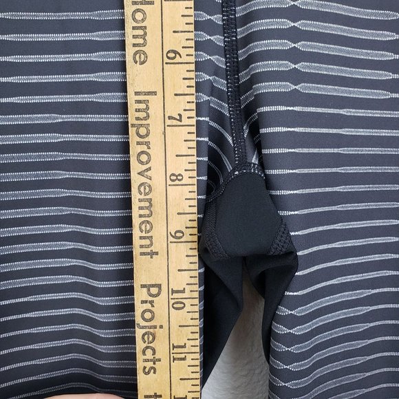 Nike Pro Womens Size S Colorblock Athletic Tights Black And Gray Stripe And Mesh - Picture 5 of 10